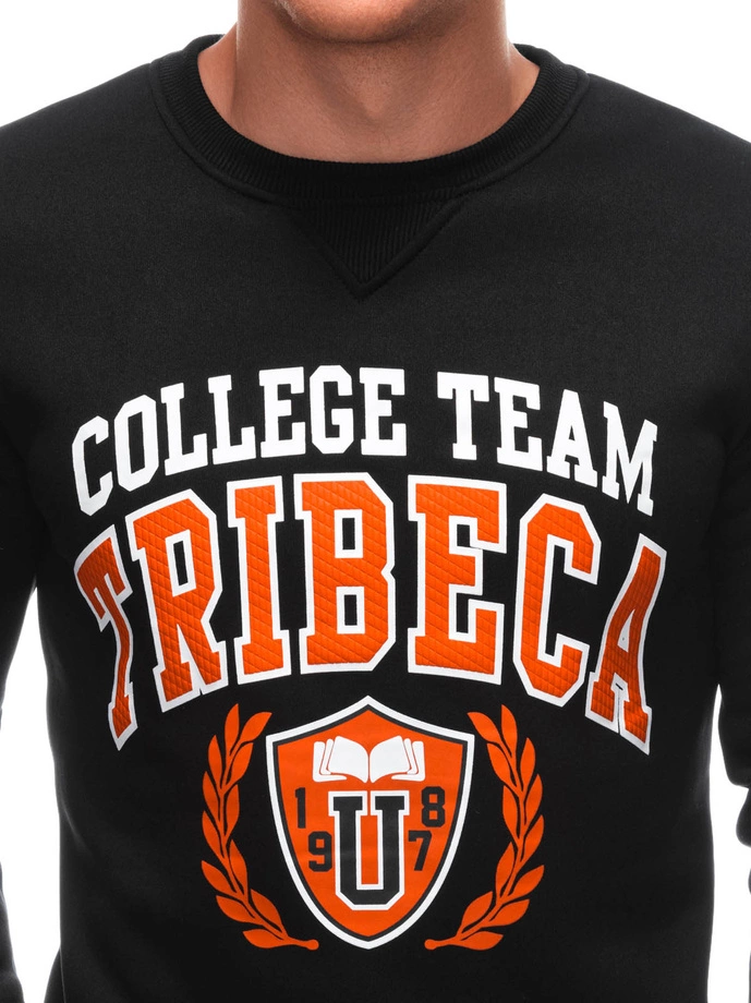 Bluza męska bez kaptura 1618B - czarna