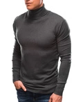 Sweter męski z golfem 162E - dark grey