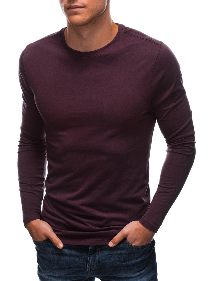 Longsleeve bez nadruku EM-LSBL-0103 - burgundowy