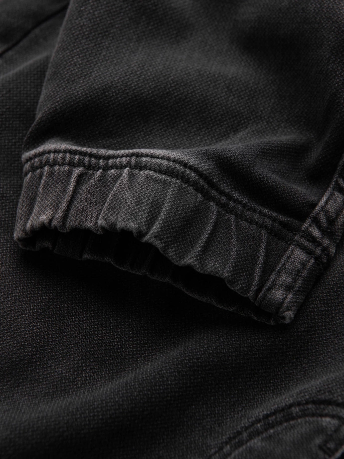 Spodnie męskie jeansowe joggery - czarne P907