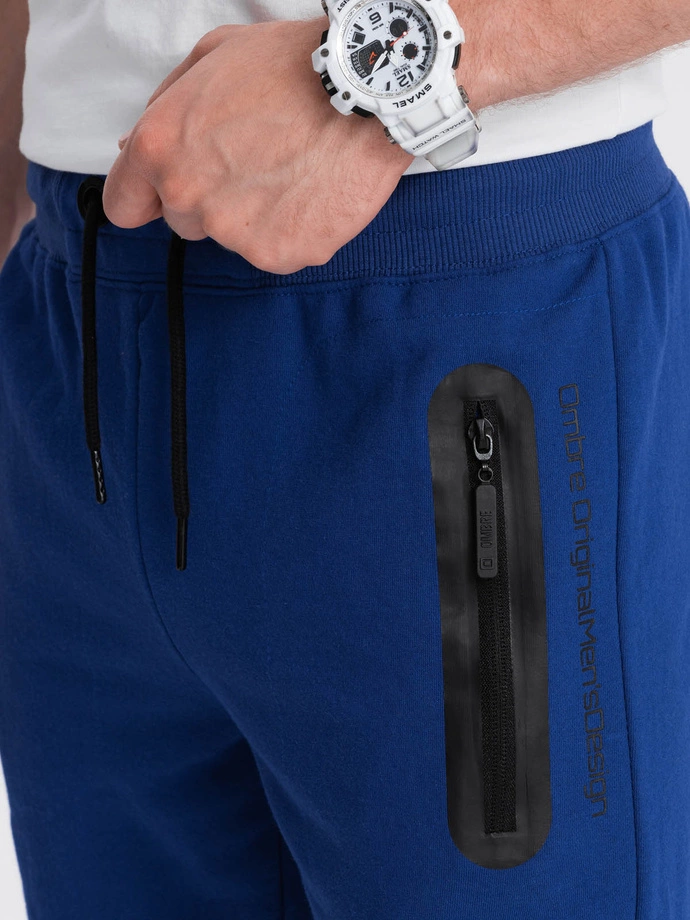 Krótkie spodenki dresowe 527W - niebieskie