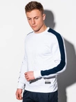 Bluza męska bez kaptura OM-SSNZ-22FW-010 - V3 biała