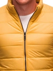 Kurtka męska przejściowa pikowana C632 - musztardowa