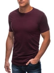 T-shirt męski basic EM-TSBS-0100 - burgundowy