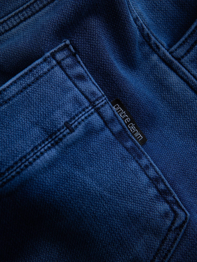 Spodnie męskie jeansowe joggery - niebieskie P907