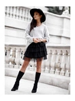 Spódnica damska 017GLR - czarny
