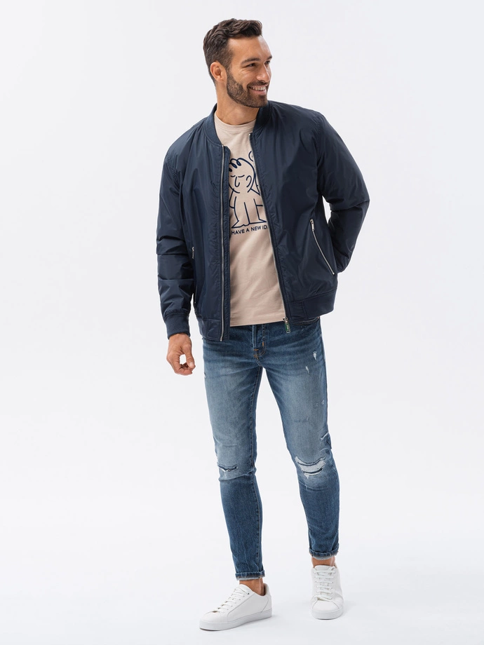 Kurtka męska bomberka 538C - granatowa V19