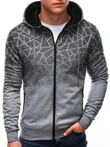 Bluza męska z kapturem 1464B - szara