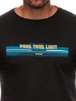 T-shirt męski z nadrukiem 1846S - czarny