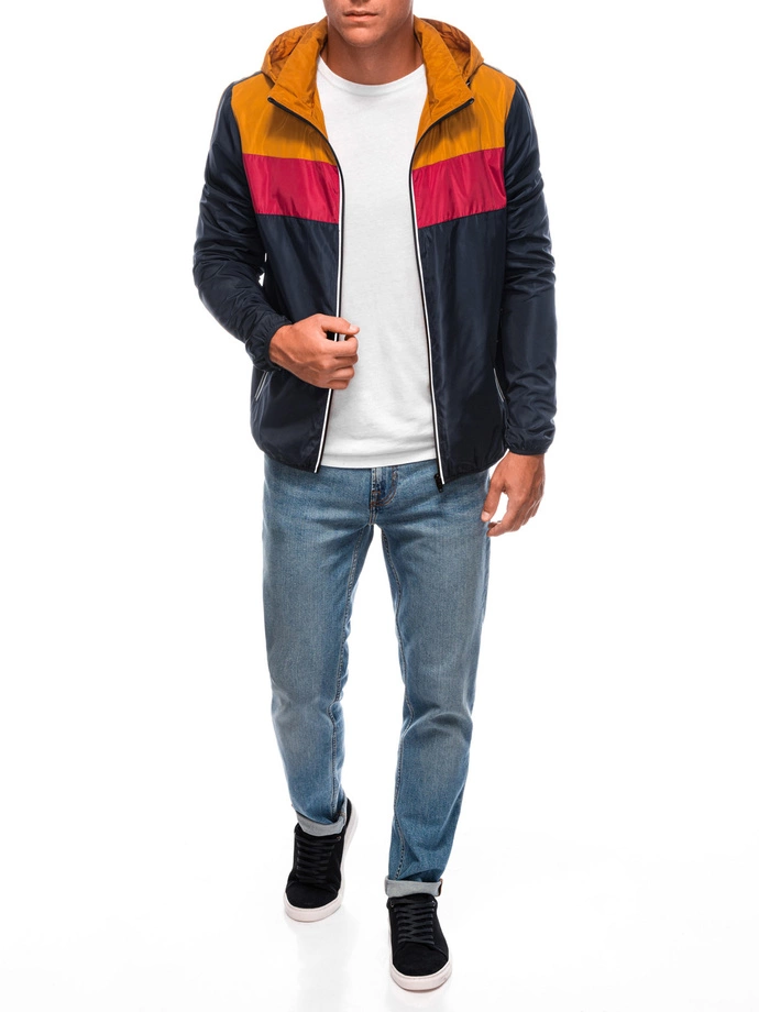 Kurtka męska przejściowa 628C - musztardowa