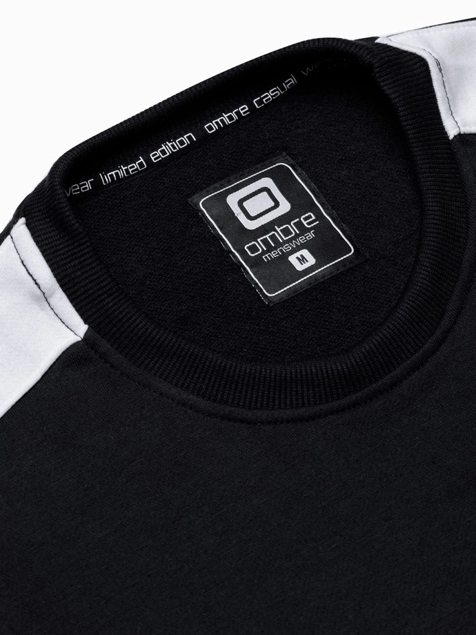 Bluza męska bez kaptura OM-SSNZ-22FW-010 - V4 czarna