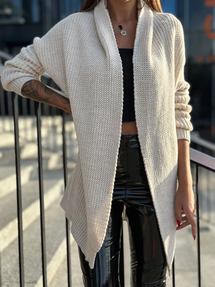 Sweter damski 022ELR - beżowy