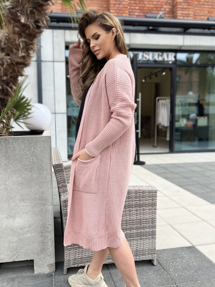 Sweter damski ELR027- koralowy