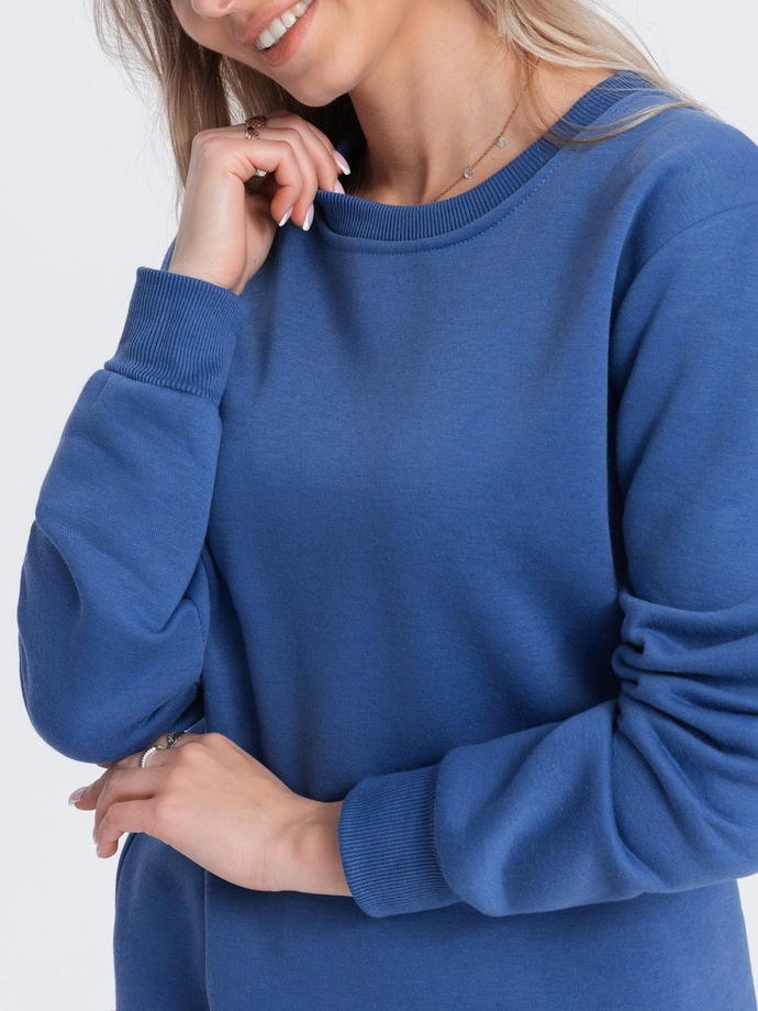 Bluza damska bez kaptura 001TLR - głęboki niebieski