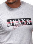 T-shirt męski z nadrukiem 2012S - szary