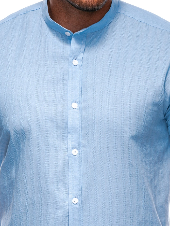 Koszula męska z krótkim rękawem 690K - błękitna