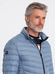 Kurtka męska pikowana 528C - jasnoniebieska V8