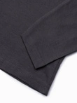 Longsleeve męski z guzikami 133L - grafitowy V9