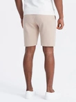 Krótkie spodenki męskie casual 531W - beżowe V2