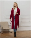 Płaszcz damski 034CLR - czerwony