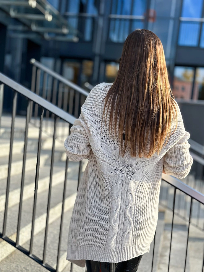 Sweter damski 022ELR - beżowy