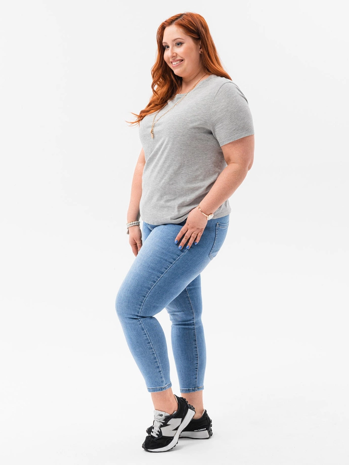 Spodnie damskie jeansowe Plus Size 130PLR - niebieskie