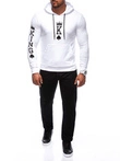 Bluza męska z kapturem 1679B - biała