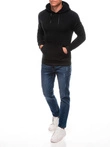 Bluza męska z kapturem 1691B - czarna