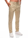 Spodnie męskie chino 1359P - ciemnobeżowe