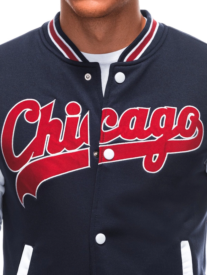 Bluza męska bez kaptura 1611B - granatowa