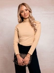 Sweter damski z golfem 021ELR - beżowy