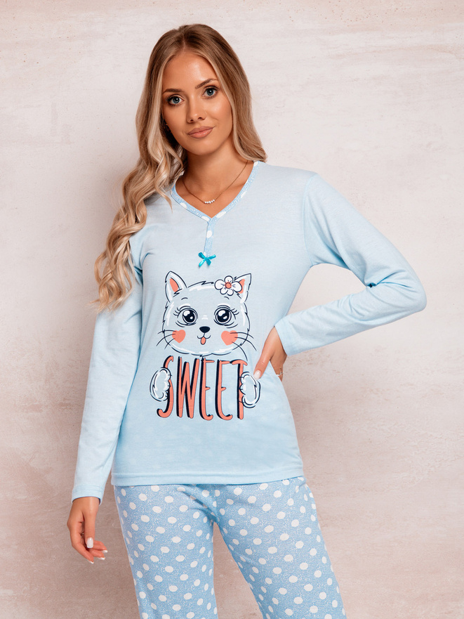 Women's pyjamas ULR423 - light blue