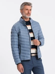 Kurtka męska pikowana 528C - jasnoniebieska V8