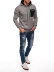 Bluza męska z kapturem 1700B - szara