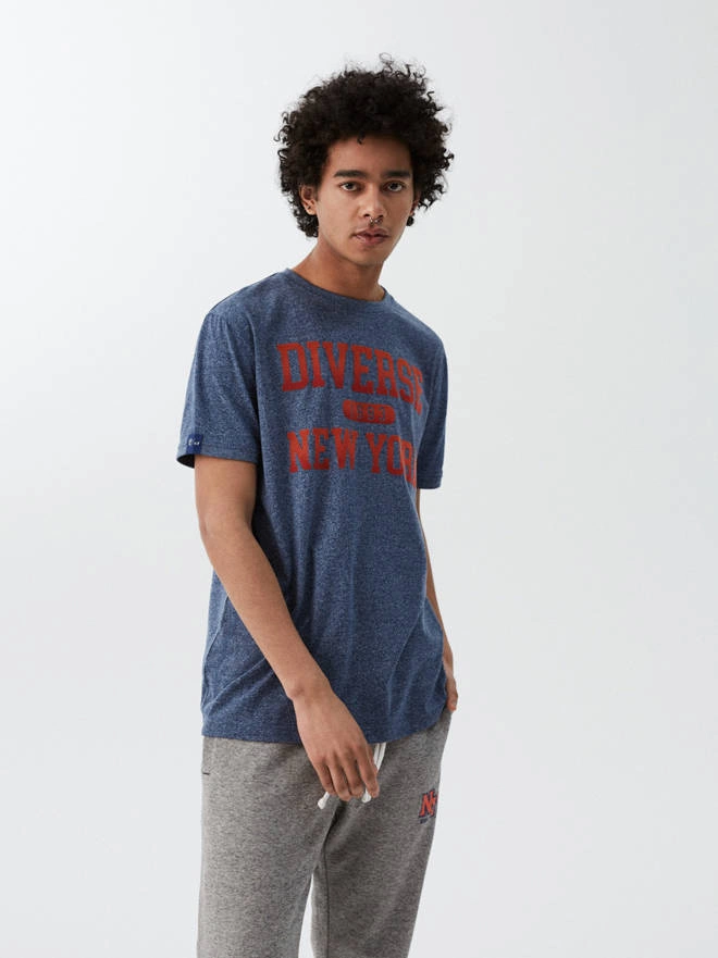 Krótkie spodenki męskie PRM SH 302 W429 - niebieski melanż