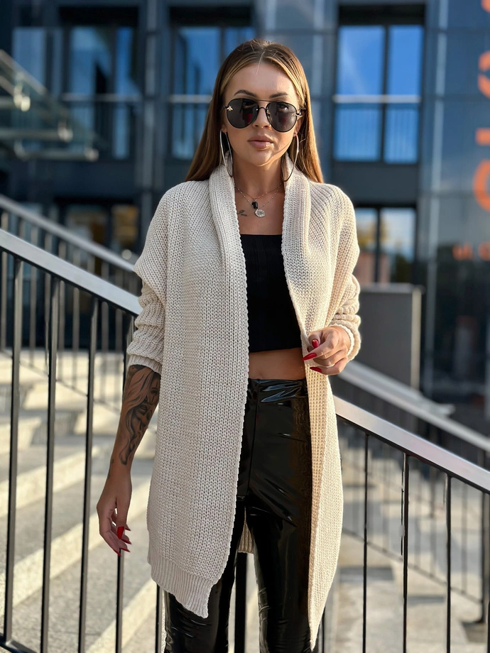 Sweter damski 022ELR - beżowy