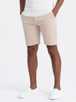 Krótkie spodenki męskie casual 531W - beżowe V2