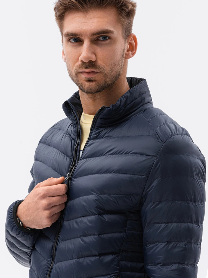 Kurtka męska wiosenna pikowana C372 - czarna