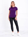 T-shirt damski basic 001SLR - fioletowy