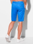 Krótkie spodenki męskie chino 341W - niebieskie