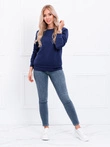 Bluza damska bez kaptura 001TLR - ciemnoniebieska