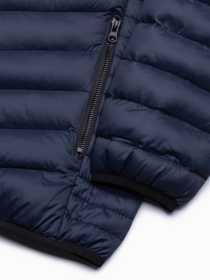 Kurtka męska wiosenna pikowana C372 - czarna