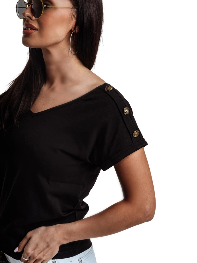 Modna bluzka damska LLR022 - czarna