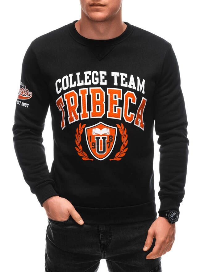Bluza męska bez kaptura 1618B - czarna