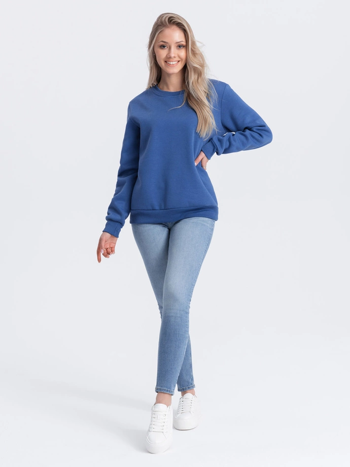 Bluza damska bez kaptura 001TLR - głęboki niebieski