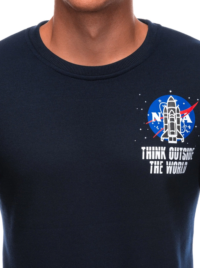 Bluza męska bez kaptura 1685B - granatowa