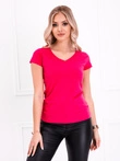 T-shirt damski basic 002SLR - różowy