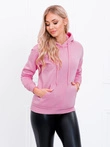Bluza damska z kapturem 002TLR - ciemnoróżowa