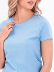 T-shirt damski basic 001SLR - błękitny