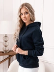 Bluza damska z kapturem 002TLR - ciemnogranatowa